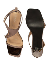 Pewter Patent Leather Stiletto Heel Sandals (TC-M4518-4-PEW)