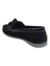 Black Synthetic Leather Stylish Loafers (TC-MD-2403-BLK)