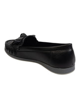 Black Synthetic Leather Stylish Loafers (TC-MD-2406-BLK)