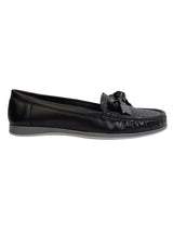Black Synthetic Leather Stylish Loafers (TC-MD-2406-BLK)