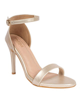 Gold Synthetic Leather Open Toe Stiletto Sandals (TC-MD108-GLD)