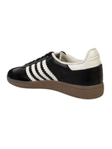 Black White Leather Low Ankle Stylish Sneakers For Men (TC-MENSAM1-BLKWHT)