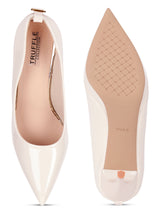 Beige Patent Stiletto Heel Pumps (TC-ML058-BEIG)