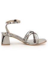 Pewter PU Stylish Buckle Block Sandals (TC-NK-002-PEW)