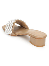 Dark Beige PU Stylish Slip-On Block Mules (TC-NK-004-DBEIG)