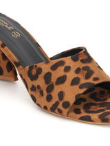 Brown Suede Stylish Slip-On Block Mules (TC-NK-005-BROLEO)