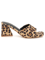 Dark Beige Suede Stylish Slip-On Block Mules (TC-NK-005-DBLEO)