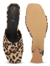 Dark Beige Suede Stylish Slip-On Block Mules (TC-NK-005-DBLEO)