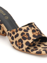 Dark Beige Suede Stylish Slip-On Block Mules (TC-NK-005-DBLEO)