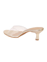 Gold Perspex Stylish Slip-On Stiletto Mules (TC-NK-008-GLD)