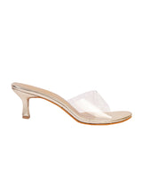 Gold Perspex Stylish Slip-On Stiletto Mules (TC-NK-008-GLD)