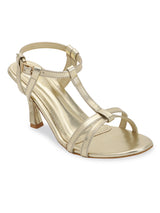 Gold PU Buckle Stiletto Heels (TC-NK-010-PGLD)