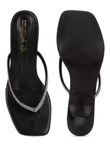 Black PU Diamant�� Stiletto Heels (TC-NK-011-BLK)