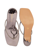 Pewter Patent Leather Diamanté Stiletto Heels (TC-NK-011-PEW)