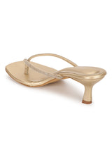 Pale Gold PU Diamant�� Stiletto Heels (TC-NK-011-PGLD)