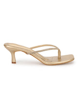 Pale Gold PU Diamant�� Stiletto Heels (TC-NK-011-PGLD)
