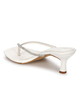 White PU Diamanté Stiletto Heels (TC-NK-011-WHT)
