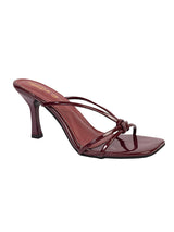 Burgundy Patent Leather Slip-On Stiletto Heels (TC-NK-012-BUR)