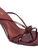 Burgundy Patent Leather Slip-On Stiletto Heels (TC-NK-012-BUR)