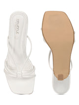 White PU Slip-On Stiletto Heels (TC-NK-012-WHT)