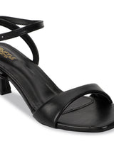 Black PU Buckle Stiletto Heels (TC-NK-013-BLK)
