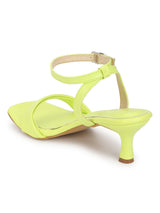 Neon Green PU Buckle Stiletto Heels (TC-NK-013-NGRN)