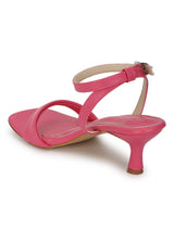Neon Pink PU Buckle Stiletto Heels (TC-NK-013-NPNK)