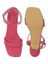 Neon Pink PU Buckle Stiletto Heels (TC-NK-013-NPNK)
