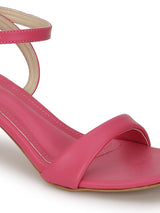 Neon Pink PU Buckle Stiletto Heels (TC-NK-013-NPNK)