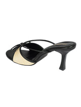 Black Synthetic Leather Strappy Stiletto Heel Sandals (TC-NK-016-BLK)