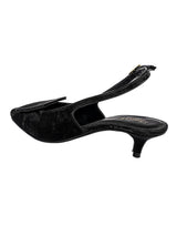 Black Synthetic Leather Backstrap Pointed Toe Kitten Pumps (TC-OS-0311-BLK)