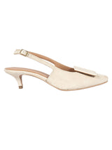Cream Synthetic Leather Backstrap Pointed Toe Kitten Pumps (TC-OS-0311-CRM)