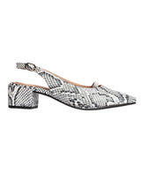 White Synthetic Leather Pointed Toe Sling Back Block Sandals (TC-OS-0315-WHT)