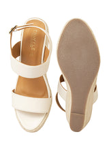 Off White Synthetic Leather Jute Heel Wedges (TC-OS-0316-OWHT)
