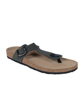 Olive Green Synthetic Leather Cork-Latex Footbed Flats For Men (TC-OS-305MEN-OLI)