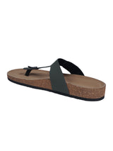 Olive Green Synthetic Leather Cork-Latex Footbed Flats For Men (TC-OS-305MEN-OLI)