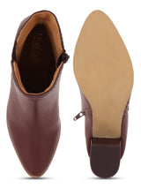 Brown PU High-End-Fashion Stylish Ankle Boots (TC-OS-BO-01-BROPU)
