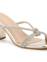 Gold Patent Block Sandals (TC-REN-N-1142-GLD)