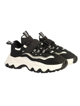 Black White Synthetic Leather Stylish Velcro Sneakers For Kids-Unisex (TC-RS1001-BLKWHT)