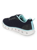 Blue Mesh Lace-Up Flat Sneakers (TC-RS2082-BLU)