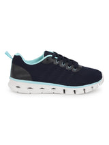Blue Mesh Lace-Up Flat Sneakers (TC-RS2082-BLU)