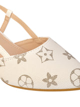 Black Synthetic Leather Stylish Kitten Heels For Kids-Girls (TC-RS215B-WHT)