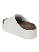 White Brown PU Slip-On Flats (TC-RS2509-WHTBRO)