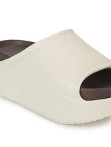 White Brown PU Slip-On Flats (TC-RS2509-WHTBRO)
