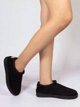 Black Suede Winter Stylish Ankle Boots (TC-RS2530-BLK)