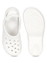White PU Slip-On Croc Flats (TC-RS3479-WHT)