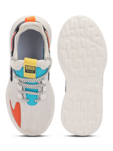 White PU Stylish Lace Up Sneakers For Kids-Boys Fur Lining Keep Children Warm During Winter (TC-RS3494-WHT)