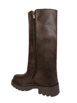 Brown Synthetic Leather Winter High-End Stylish Long Boots (TC-RS35079-29-BRO)