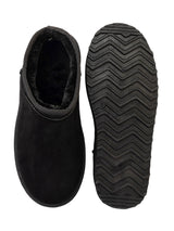 Black Suede Winter Stylish Ankle Boots (TC-RS3521-BLK)