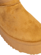 Camel Suede Winter Stylish Ankle Boots (TC-RS3521-CAM)